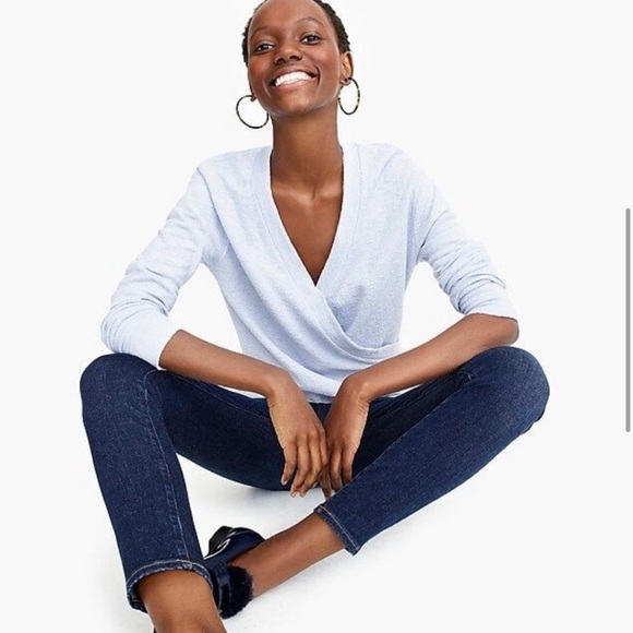 J.CREW Pink Textured Crepe Faux Wrap Top - Picture 5 of 9